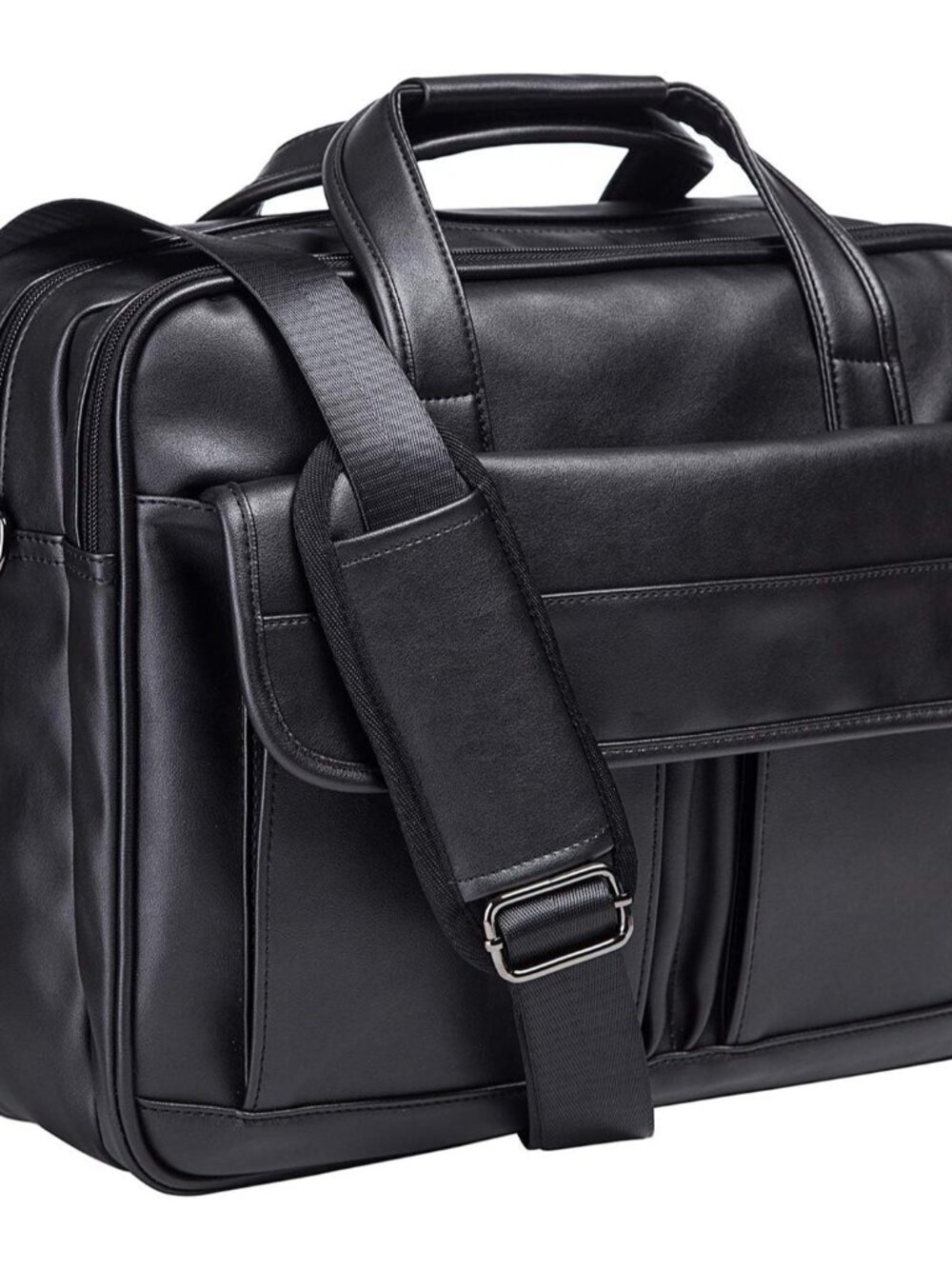 Men's Business Travel Briefcase Leather Handmade Messenger Bags Laptop Bag
